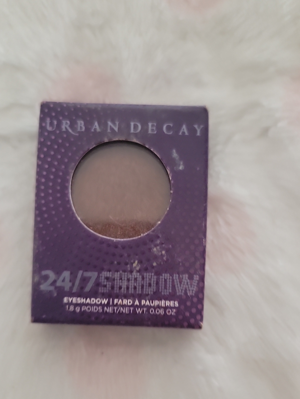 Urban Decay 24/7 Eyeshadow Single — Purple Packaging with Taupe Shade